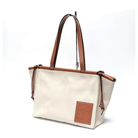 Loewe-Loewe Cushion Tote Medium-Brown,Cream
