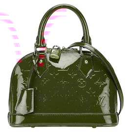 Louis Vuitton-Louis Vuitton Monogram Vernis Alma BB Handbag-Red,Fuschia