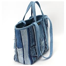 Balenciaga-Balenciaga Barbes Medium Shopper Tote Bag-Blue