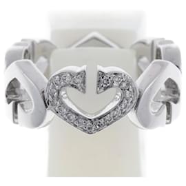 Cartier-Cartier C Heart Ring in 18K White Gold-Golden,Other