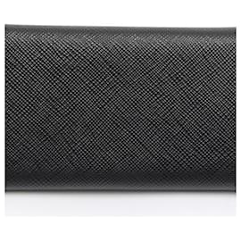 Prada-Prada Saffiano Triangle Key Case-Black