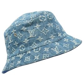 Louis Vuitton Denim Blue Bucket Hat Blue