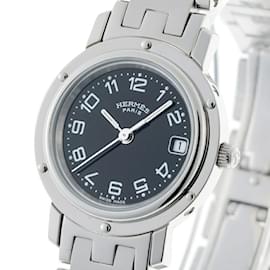 Hermès-Hermes Clipper CL4.210 Black Quartz Wristwatch-Other