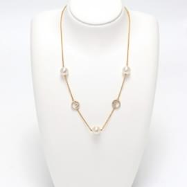Fendi-Fendi Gold Necklace with Rhinestones-Golden