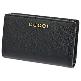 Gucci Bi-Fold Leather Wallet Black