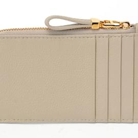 Christian Dior-Christian Dior Dior Caro Cosmos Zip Card Holder Case-Beige