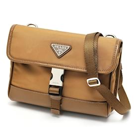 Prada-Prada Re-Nylon Saffiano Leather Smartphone Case-Camel