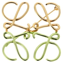 Loewe-Loewe Anagram Brooch-Golden