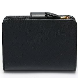 Prada-Prada Saffiano Tab Wallet Bi-fold-Black