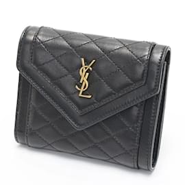 Saint Laurent-Saint Laurent Gaby Compact Wallet-Black