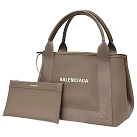 Balenciaga-Balenciaga Navy Cabas S Tote Bag-Grey