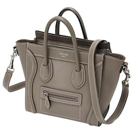 Céline-Celine Luggage Nano Handbag-Grey