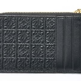 Loewe-Loewe Repeat Anagram Coin Card Holder-Black