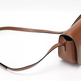 Céline-Celine Folco Cuir Triomphe Shoulder Bag-Brown