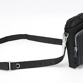 Prada-Prada Re-Nylon Smartphone Case Shoulder Pouch-Black