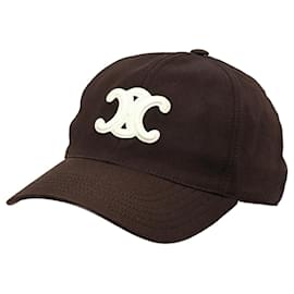 Céline-Celine Triomphe Baseball Cap-Brown