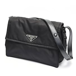 Prada-Prada Medium Padded Re-Nylon Shoulder Bag-Black