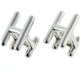 Hermès-Hermes Silver 925 Cufflinks-Silvery
