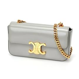 Céline-Celine Triomphe Chain Shoulder Bag-Brown