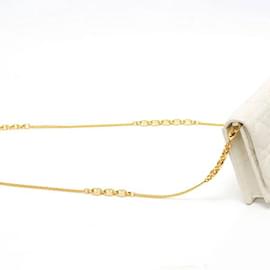 Christian Dior-Christian Dior Dior Caro Chain Pouch Shoulder Bag-White