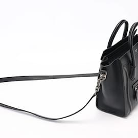 Céline-Celine Luggage Nano Shoulder Bag-Black