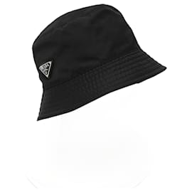 Prada-Prada Re-Nylon Triangle Bucket Hat-Black