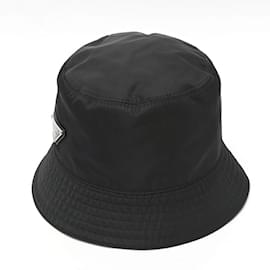 Prada-Prada Re-Nylon Triangle Bucket Hat-Black