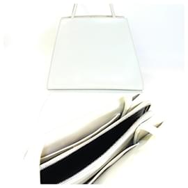 Prada-Prada Off-White Leather Handbag-Eggshell