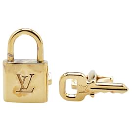 Louis Vuitton-Louis Vuitton Gold Cadena & Clef Cufflinks-Golden