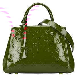 Louis Vuitton-Louis Vuitton Monogram Vernis Montaigne BB Handbag-Red,Fuschia