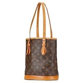 Louis Vuitton-Louis Vuitton Monogram Petit Bucket PM Tote Bag-Brown