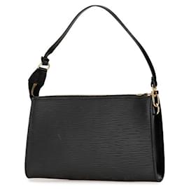 Louis Vuitton-Louis Vuitton Epi Pochette Accessory Mini Handbag-Black