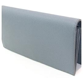 Burberry-Burberry Cavendish Gray Leather Bi-fold Wallet-Brown