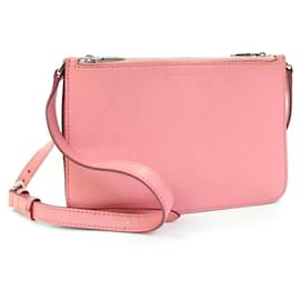 Burberry-Burberry Pink Leather Pochette Shoulder Bag-Pink