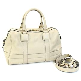 Loewe-Loewe Anagram Paseo Beige Leather Mini Boston Shoulder Bag-Beige