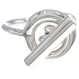 Hermès-Hermes Croisette Band Ring in Sterling Silver-Other