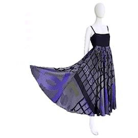 Chanel-Chanel 12K$ Astonishing CC Giant Logo Maxi Silk Dress 40 FR-Black