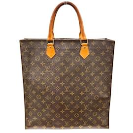 Louis Vuitton-Louis Vuitton Monogram Sac Plat Tote Bag-Brown