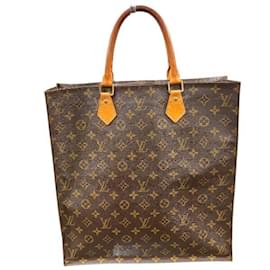 Louis Vuitton-Louis Vuitton Monogram Sac Plat Tote Bag-Brown