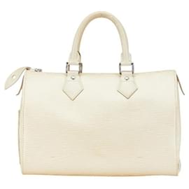 Louis Vuitton-Louis Vuitton Epi Speedy 25 Handbag-Eggshell
