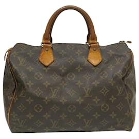 Louis Vuitton-Louis Vuitton Monogram Speedy 30 Handbag-Brown