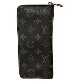 Louis Vuitton-Louis Vuitton Monogram Eclipse Long Wallet-Black