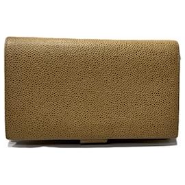 Chanel-Chanel Bi-Fold Wallet in Grained Calfskin-Beige