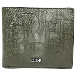 Christian Dior-Christian Dior Dior Gravity Bi-fold Wallet-Khaki