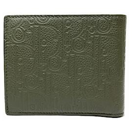 Christian Dior-Christian Dior Dior Gravity Bi-fold Wallet-Khaki