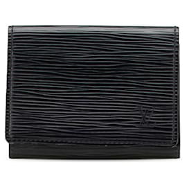 Louis Vuitton-Louis Vuitton Epi Envelope Cult Visit Card Case-Black
