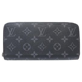 Carteira longa Monogram Eclipse Louis Vuitton Preto Monograma