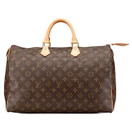 Louis Vuitton-Louis Vuitton Monogram Speedy 40 Handbag-Brown