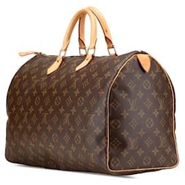 Louis Vuitton-Louis Vuitton Monogram Speedy 40 Handbag-Brown