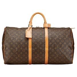 Louis Vuitton-Louis Vuitton Monogram Keepall Bandouliere 55-Brown